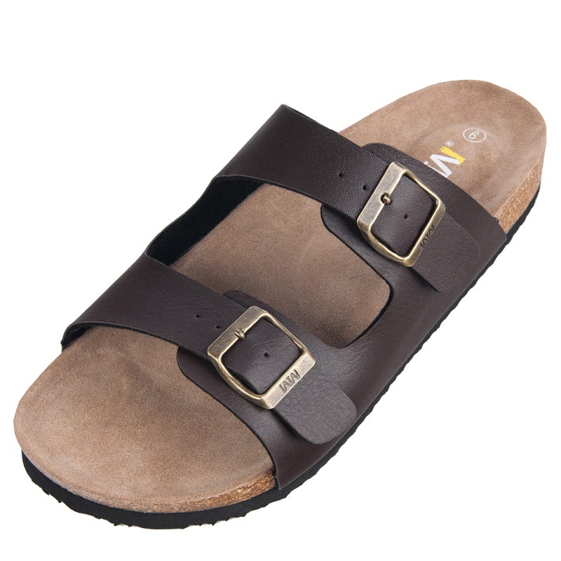 WTW Women's Cork Footbed Sandals Cow Suede Summer Slide Sandals for Women with Adjustable Strap Buckle Open Toe Outdoor Beach Sandals 2025 - Image 4